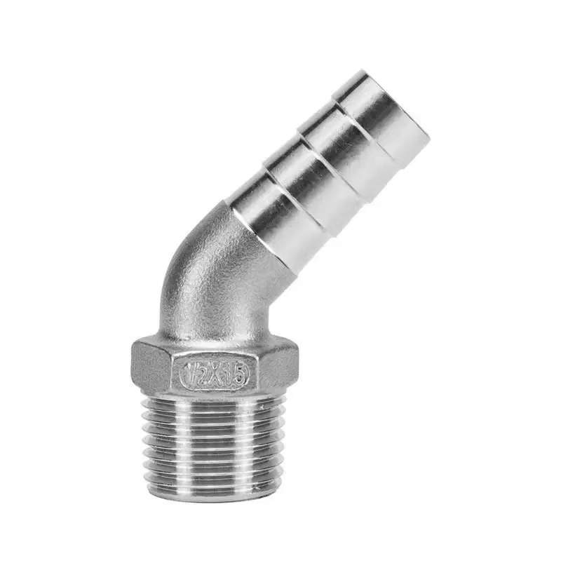 45-Degree Hexagonal Murume Thread Elbow Fitting
