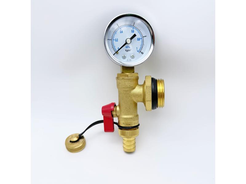 Automatic air vent ine pressure gauge uye drain valve