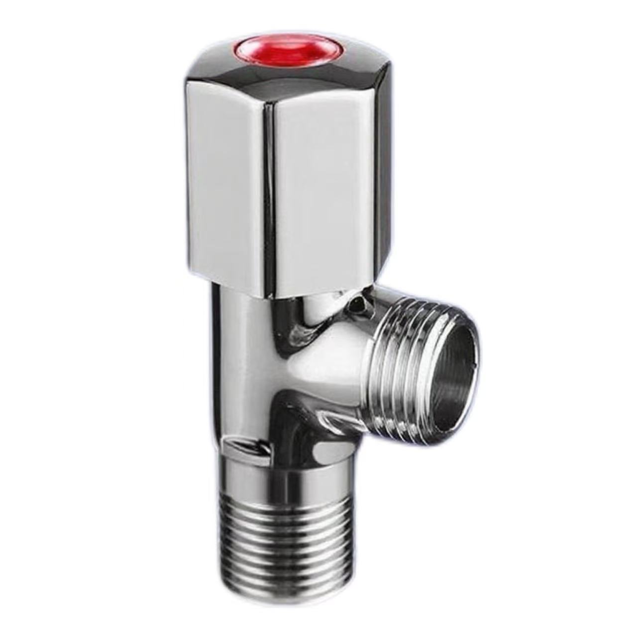 Bright Chrome Angle Valve, Tsvuku NeBlue Inosiyanisa Inopisa Uye Inotonhora Yemvura Inopinza Vhuru