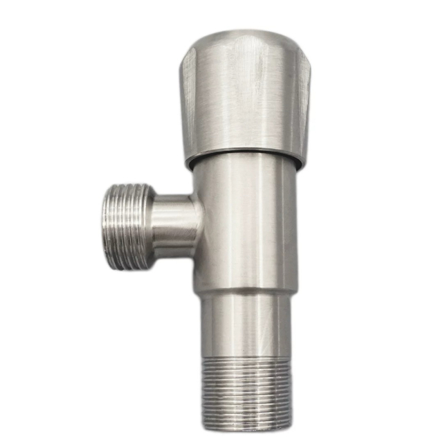 Brushed Stainless Simbi Yese Inopisa Uye Inotonhora Mvura Inopinza Angle Valve