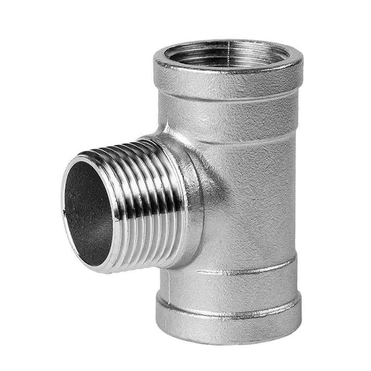 BSP Yakarukwa Stainless Simbi Murume-Mukadzi-Murume Pipe Tee