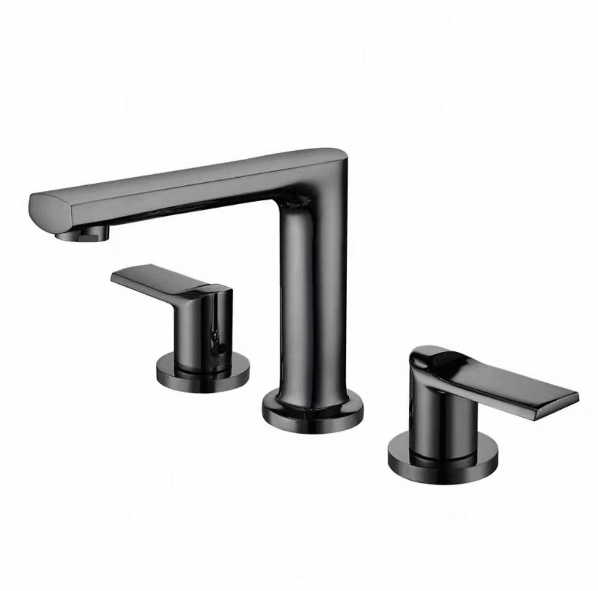 Glossy Black Mirror Matatu-Handle Faucet
