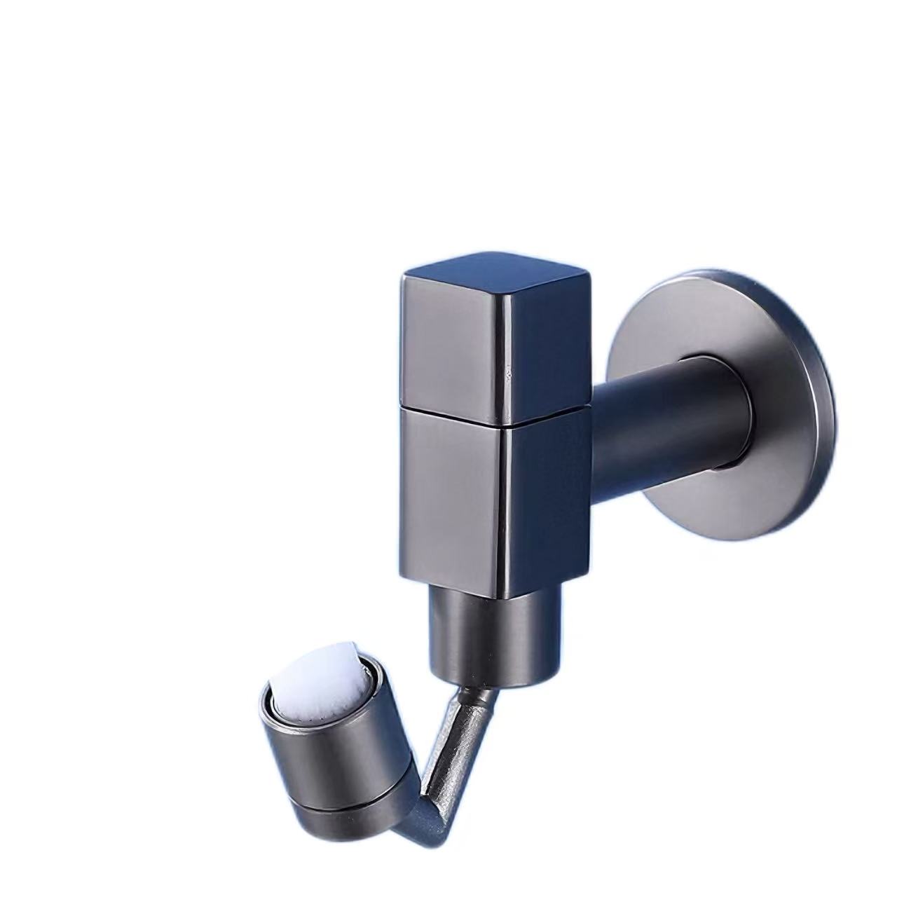 Minimalist Gray Swirl Wall-Yakamisikidzwa Faucet