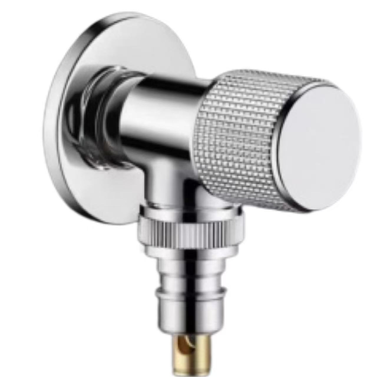 Mirror Chrome Knurled Knob Washing Machine Mvura Stop Valve