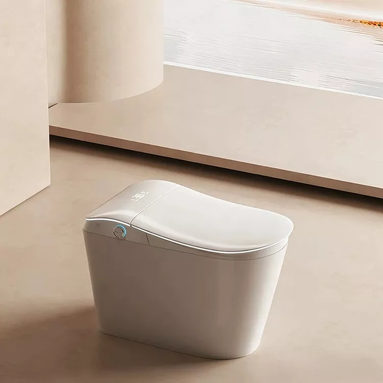 Smart Toilet Ine Yakavakirwa-Mumvura Sefa uye Tsoka-Activated Flushing