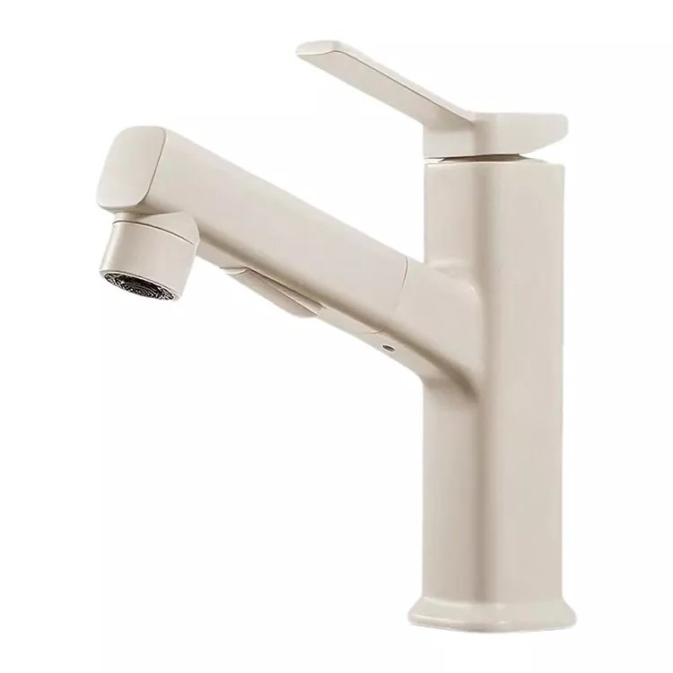 Square Basin Mixer Pull-Out Tap
