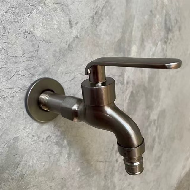 Simbi isina Stainless Brushed Kurumidza-Kuvhura Faucet
