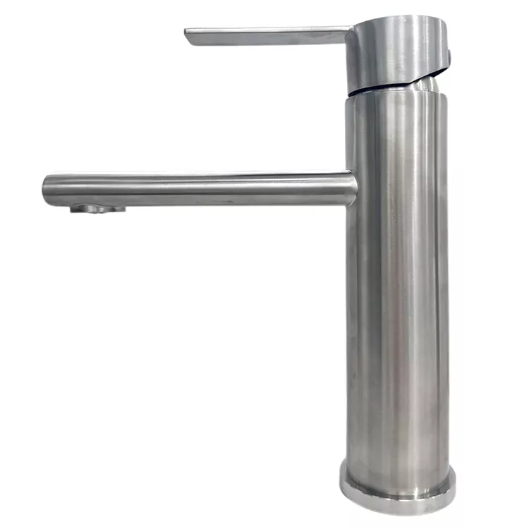 Yakatwasuka-Nozzle Cylindrical Brushed Hot And Cold Basin Faucet