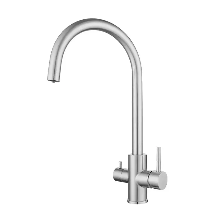 Swan Neck 3-mu-1 Kitchen Inopisa uye Cold Faucet